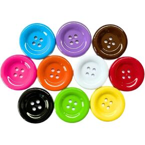 KongKwan 2 بوصة زر لون البلاستيك الراتنج دائرة كبيرة زر 2 بوصة 10 ألوان-حرفة الخياطة DIY in Kuwait