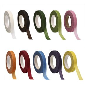 شريط زهور MeiMeiDa 10 لفات من المواد اللاصقة على شكل زهرة من أجل بائع الزهور لصنع ترتيب باقة جميلة، إكليل الزفاف والحرف اليدوية الأخرى، 0.47 بوصة × 30 ياردة لكل لفة، متعددة الألوان in Kuwait