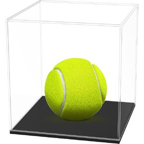 Display Case with Black Acrylic Base Display Stand for Collectibles, Acrylic Box for Display with Lid, Cute Acrylic Display Case for Action Figures [10x5x5 inch]