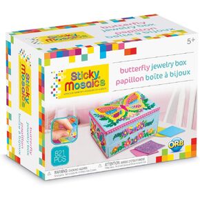 صندوق مجوهرات على شكل فراشة من ذا أورب فاكتوري، أزرق/وردي/أرجواني/أصفر، 8.26 × 4.37 × 6.37 in Kuwait