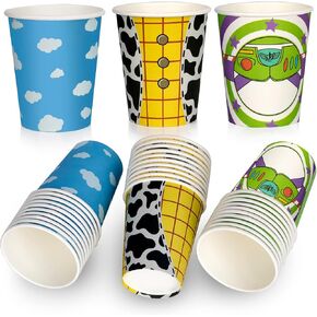 30 قطعة من الاكواب الورقية لحفلات اعياد الميلاد المستوحاة من توي ستوري سعة 9 اونصة، لعبة مستوحاة من القصة، لوازم حفلات اعياد الميلاد للاطفال، لوازم حفلات اعياد الميلاد in Kuwait