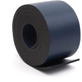 Double Sided Faux Leather Strip Crafts Strap (Dark Blue, 1''x180'')
