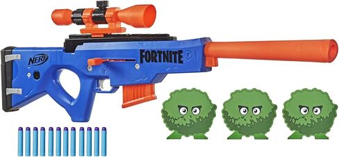 Nerf Fortnite BASR-R Bolt Action Blaster - Includes 3 Bush Targets, Removable Scope, Removable 6-Dart Clip, 6 Official Elite Darts (Amazon Exclusive) in Saudi Arabia