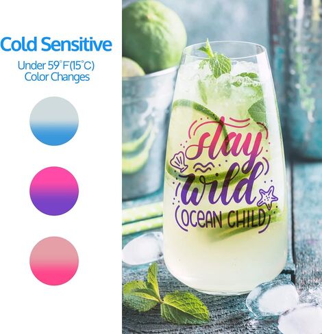 OFFNOVA Cold Color Changing Vinyl Permanent Adhesive Vinyl for Cricut, 3 Colors-12" x 12" Vinyl Sheets +2 Transfer Tape Sheets Sensitive to Cold Vinyl for Stickers Decals Cups Water Bottles in Saudi Arabia