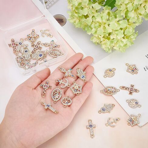 SUNNYCLUE مسبحة صليب وصليب وميدالية معجزة في المنتصف وصلات بيضاوية in Kuwait