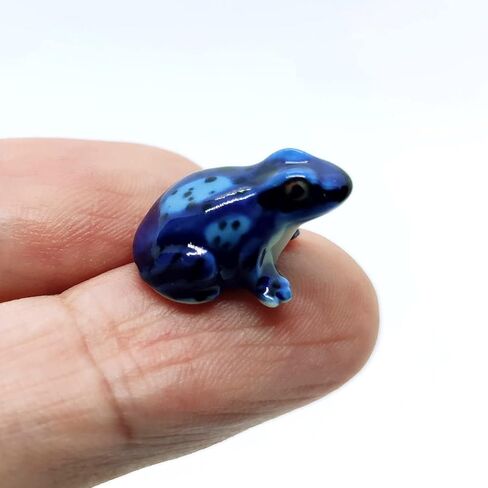 Frog Micro Tiny Dollhouse Figurines Ceramic Hand Painted Animals Collectible Small Gift Home Garden Decor in Kuwait