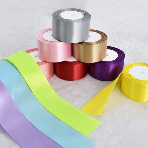 TONIFUL Satin Ribbons White 3 Inch 25 Yard for Gift Wrapping and Crafts in Kuwait