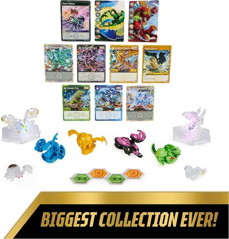 Bakugan Evolutions, Bakugan Genesis Collection Pack, 2 Light Up Action Figures, 4 Exclusive Bakugan, 2 Nanogan, 8 Bakugan Cards and 4 BakuCores, Kids Toys for Boys Ages 6 and Up in Saudi Arabia