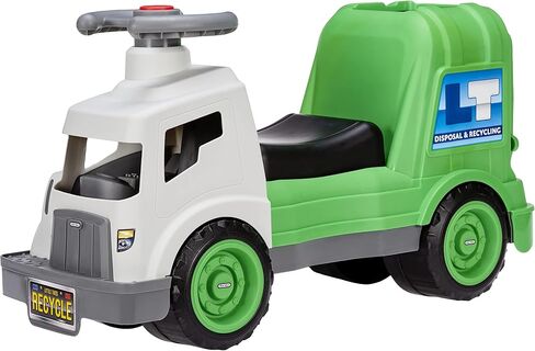 Little Tikes Dirt Diggers Garbage Truck Scoot Ride On with Real Working Horn and Trash Bin for Themed Roleplay for Boys, Girls, Kids, Toddlers Ages 2 to 5 Years, Large in Saudi Arabia