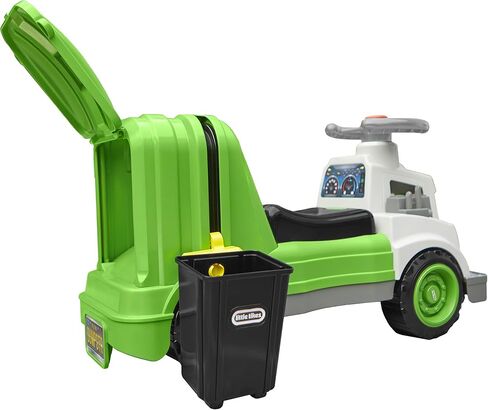Little Tikes Dirt Diggers Garbage Truck Scoot Ride On with Real Working Horn and Trash Bin for Themed Roleplay for Boys, Girls, Kids, Toddlers Ages 2 to 5 Years, Large in Saudi Arabia