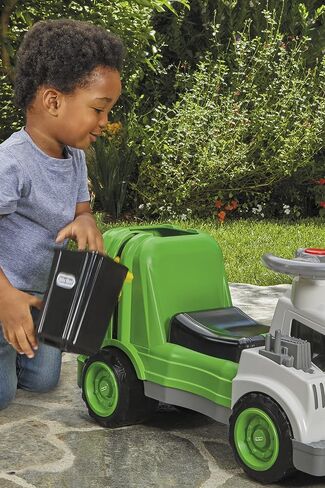 Little Tikes Dirt Diggers Garbage Truck Scoot Ride On with Real Working Horn and Trash Bin for Themed Roleplay for Boys, Girls, Kids, Toddlers Ages 2 to 5 Years, Large in Saudi Arabia