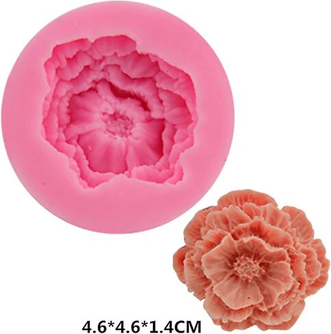 6 Pack Flower Mold: Peony, Rose, Sunflower Resin Casting Molds for Candle Making, Home Decor, 3D Animal Silicone Molds in Kuwait