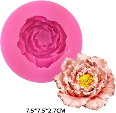 6 Pack Flower Mold: Peony, Rose, Sunflower Resin Casting Molds for Candle Making, Home Decor, 3D Animal Silicone Molds in Kuwait