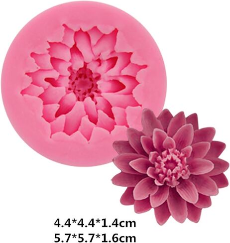 6 Pack Flower Mold: Peony, Rose, Sunflower Resin Casting Molds for Candle Making, Home Decor, 3D Animal Silicone Molds in Kuwait