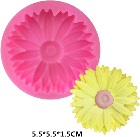 6 Pack Flower Mold: Peony, Rose, Sunflower Resin Casting Molds for Candle Making, Home Decor, 3D Animal Silicone Molds in Kuwait