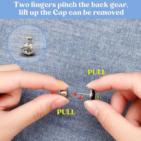XINRUI Pant Waist Tightener Adjustable Jean Buttons Pearl Brooch Pins for Loose Jeans… in Kuwait