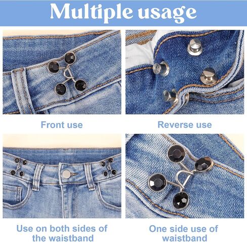 XINRUI Pant Waist Tightener Adjustable Jean Buttons Pearl Brooch Pins for Loose Jeans… in Kuwait