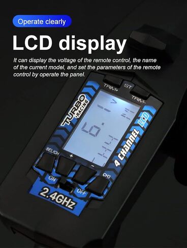 Turbo P32 2.4G 4CH Radio Transmitter Remote Controller LCD Display with RC RX41 Receiver for Crawler, Truck, Car, Boat - DiamondHobby in Saudi Arabia
