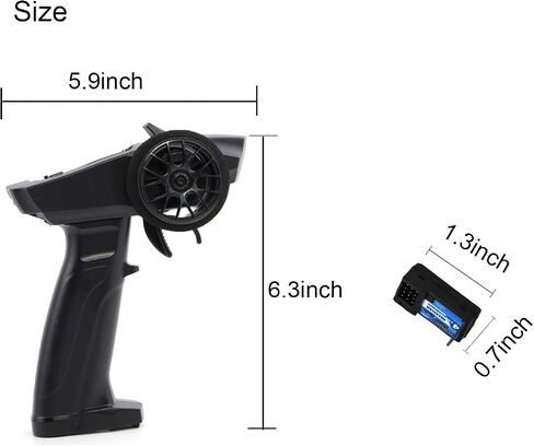 Turbo P32 2.4G 4CH Radio Transmitter Remote Controller LCD Display with RC RX41 Receiver for Crawler, Truck, Car, Boat - DiamondHobby in Saudi Arabia