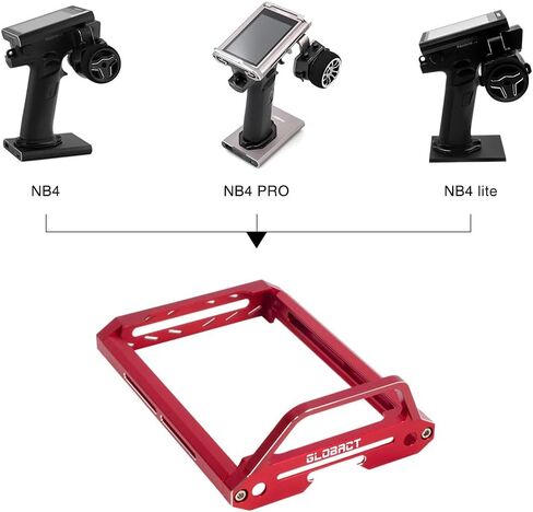 EPINON سبائك الألومنيوم راديو الارسال حامي الإطار RC سيارة الارسال لFlysky نوبل NB4 برو NB4 لايت NB4 ترقية الملحقات (الأحمر) in Kuwait