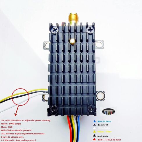 SoloGood 5.8Ghz 2W VTX FPV Transmitter Over 20Km Range TS582000 5.8G 2000MW 8CH Video Transmitter with 5dbi SMA Antenna for FPV Racing Drone Quadcopter in Saudi Arabia