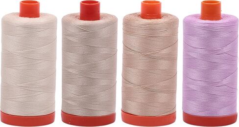 Bundle of Aurifil 50wt Egyptian Cotton Thread, Large 1422 Yard Spools, with and Without Aurifil Empty Thread Case 12 Spool Capacity (3 Spool Bundles, 2021 2250 2730) in Kuwait