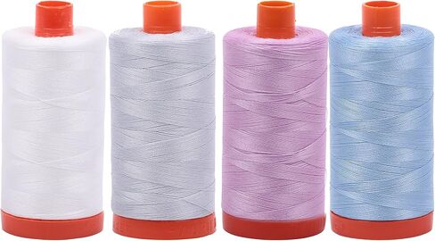 Bundle of Aurifil 50wt Egyptian Cotton Thread, Large 1422 Yard Spools, with and Without Aurifil Empty Thread Case 12 Spool Capacity (3 Spool Bundles, 2021 2250 2730) in Kuwait