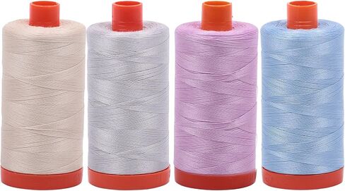 Bundle of Aurifil 50wt Egyptian Cotton Thread, Large 1422 Yard Spools, with and Without Aurifil Empty Thread Case 12 Spool Capacity (3 Spool Bundles, 2021 2250 2730) in Kuwait