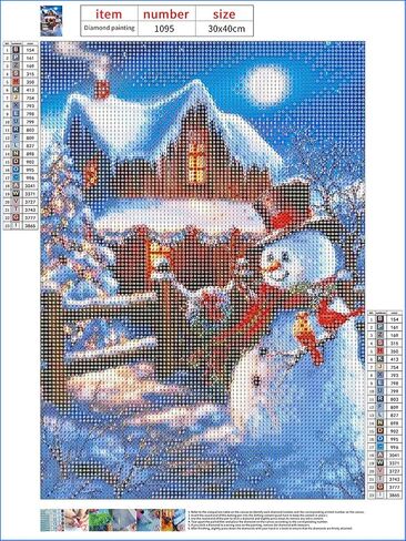 DoMyArt Diamond Painting Kits for Adults, Paint with 5D Crystal Diamonds Art with Accessories Tools(Canvas 15.7 x 11.8 inch) (Christmas Snowman) in Kuwait