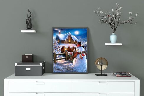 DoMyArt Diamond Painting Kits for Adults, Paint with 5D Crystal Diamonds Art with Accessories Tools(Canvas 15.7 x 11.8 inch) (Christmas Snowman) in Kuwait