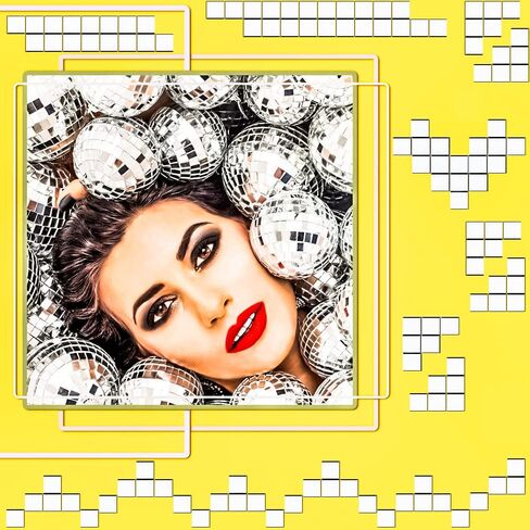 موتباك 1800 قطعة من بلاط الفسيفساء المرايا ذاتية اللصق مقاس 10×10 ملم، زجاج مربع صغير حقيقي، ملصقات مرآة صغيرة مقطوعة بالفسيفساء، ملحقات ديكور للحرف اليدوية in Kuwait