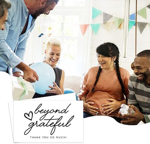 بطاقات شكر - حزمة من 50، 2.1 × 3.5 بوصة، خلفية بيضاء فارغة، أبيض وأسود، أبعد من بطاقات الشكر بالامتنان - بطاقات للعمل، وحفلات الزفاف، وحفلات الزفاف وحفلات استقبال المولود الجديد، وحفلات أعياد الميلاد أو للتعبير عن الامتنان in Kuwait