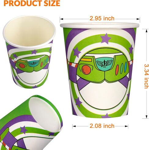 30 قطعة من الاكواب الورقية لحفلات اعياد الميلاد المستوحاة من توي ستوري سعة 9 اونصة، لعبة مستوحاة من القصة، لوازم حفلات اعياد الميلاد للاطفال، لوازم حفلات اعياد الميلاد in Kuwait