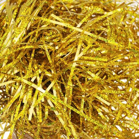 250 Grams Shiny Iridescent Film PP Hamper Shreds & Strands Shredded Crinkle Confetti for DIY Gift Wrapping & Basket Filling (Blue) in Kuwait