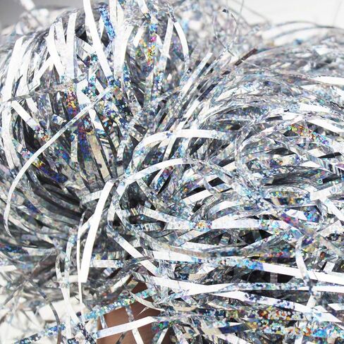 250 Grams Shiny Iridescent Film PP Hamper Shreds & Strands Shredded Crinkle Confetti for DIY Gift Wrapping & Basket Filling (Blue) in Kuwait