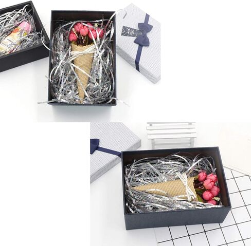 250 Grams Shiny Iridescent Film PP Hamper Shreds & Strands Shredded Crinkle Confetti for DIY Gift Wrapping & Basket Filling (Blue) in Kuwait