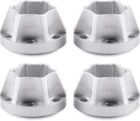 INJORA RC Car 12mm Wheel Hex Hub Metal Accessories Set 4pcs for 1/10 RC Crawler 1.9inch or 2.2inch Wheel Rim Axial SCX10 TRX4 D90 (Silver 6mm) in Saudi Arabia