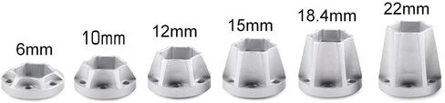INJORA RC Car 12mm Wheel Hex Hub Metal Accessories Set 4pcs for 1/10 RC Crawler 1.9inch or 2.2inch Wheel Rim Axial SCX10 TRX4 D90 (Silver 6mm) in Saudi Arabia