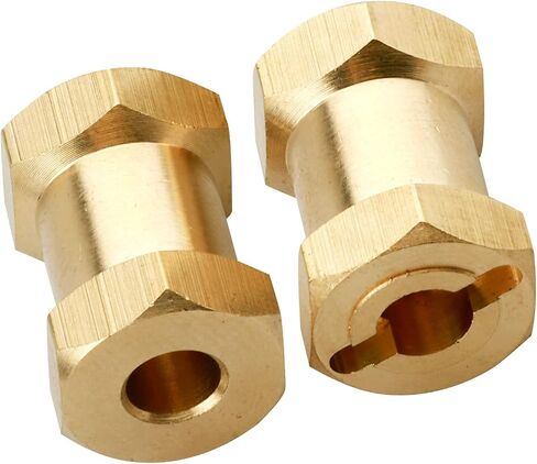 RC Hex Hub 12mm Brass Wheels Hex Hubs Extension Hex Drive Adapter Spacers for 1/10 RC Crawler Axial SCX10 90046 D90, 4-Pack (18mm) in Kuwait