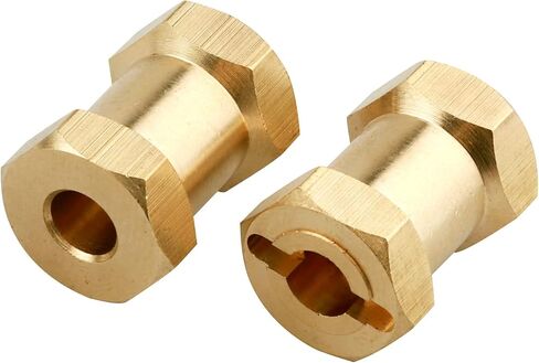 RC Hex Hub 12mm Brass Wheels Hex Hubs Extension Hex Drive Adapter Spacers for 1/10 RC Crawler Axial SCX10 90046 D90, 4-Pack (18mm) in Kuwait