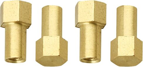 Hobbypark Brass Steering Knuckles Carriers and Brass Extended 7mm Wheel Hex Hubs Adapters for Axial SCX24 Upgrades Parts 1/24 RC Crawler Car (Black-Gold) in Saudi Arabia