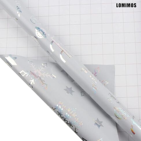 LOMIMOS Christmas Wrapping Paper,with Laser Film and Cut Lines, Large Folded Sheets with 4 Designs, Pack of 4(30in × 144in Per Roll) in Kuwait