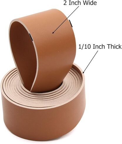 شريط جلدي مزدوج الجوانب من الجلد بعرض 1/2 بوصة وطول 72 بوصة in Kuwait