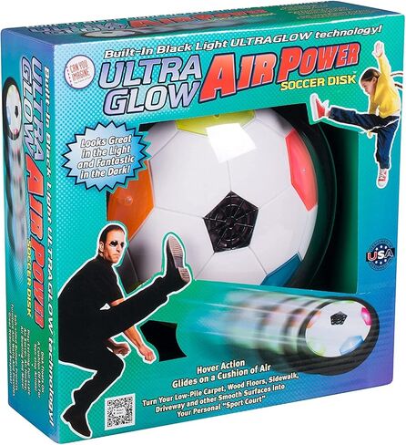 Air Power Ultraglow Soccer Disk - Glowing Floor Hockey, Hover Toy Sport Kickball Game by Can You Imagine in Saudi Arabia