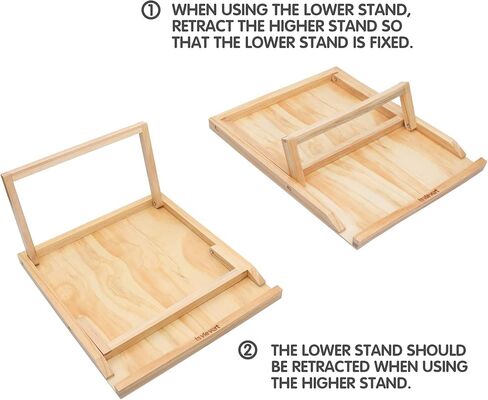 LAVIEVERT Jigsaw Puzzle Easel Bracket, Wooden Puzzle Holder Stand with 2 Adjustable Tilt Angles for 1000 / 1500 Pieces Puzzle Board - Comes with No Puzzle Board in Kuwait