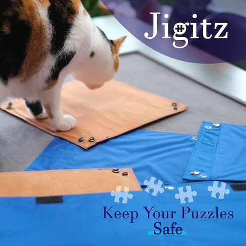 Jigsaw Puzzle Case – 1500 Piece Puzzle Table Tray Portable Puzzle Non Slip Storage Case with Handles and Sorting Trays in Kuwait