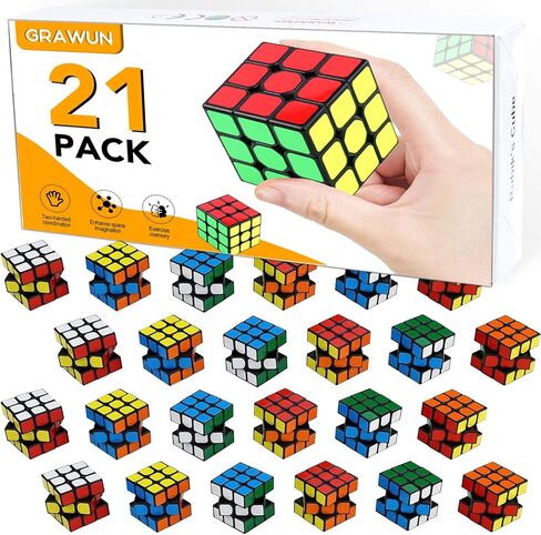 21 قطعة من المكعبات الصغيرة من GRAWUN، ألعاب ألغاز، ألعاب تخفيف التوتر، هدايا الحفلات، هدايا حفلات أعياد الميلاد، مستلزمات الحفلات للأولاد والبنات. in Kuwait