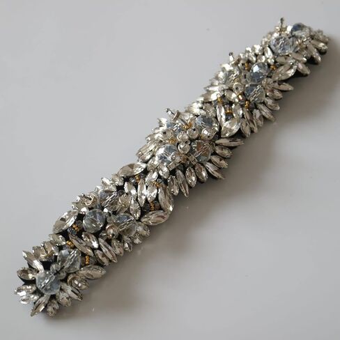 G-RUI فاخر الزجاج الأبيض حجر الراين بقع للملابس أنيقة DIY بها بنفسك مطرز خياطة على parches يزين لفستان الزفاف زنار الديكور in Kuwait