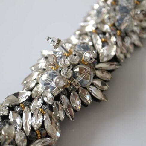 G-RUI فاخر الزجاج الأبيض حجر الراين بقع للملابس أنيقة DIY بها بنفسك مطرز خياطة على parches يزين لفستان الزفاف زنار الديكور in Kuwait