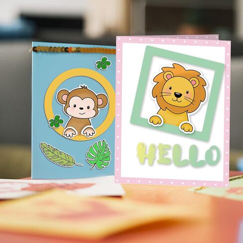 INFUNLY Stamps and Dies for Card Making Animal Metal Cutting Die Stamp Cat Dog Silicone Clear Stamp and Die Sets Scrapbooking Embossing Stencil for DIY Scrapbooking Arts Crafts Stamping in Kuwait